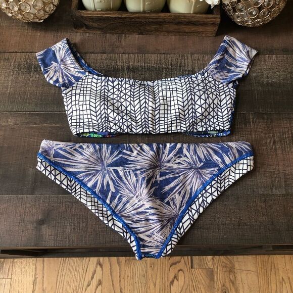 Maaji Blue Multi-Pattern Bikini Set - Picture 2 of 6